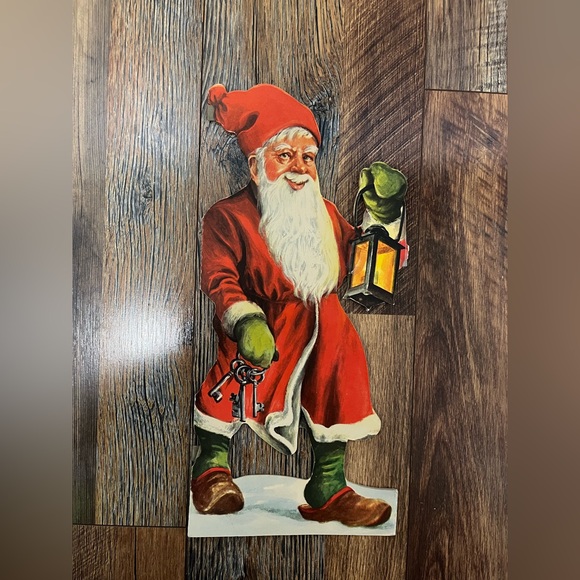 Rare Vintage Swedish Santa Clause cut outs Christmas decor excellent condition - Picture 5 of 5